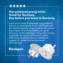 Adaptadores de enchufe OREI de EE. UU. a Europa, Schuko y Alemania, con certificación CE, resistentes, paquete de 2 (GS20) 