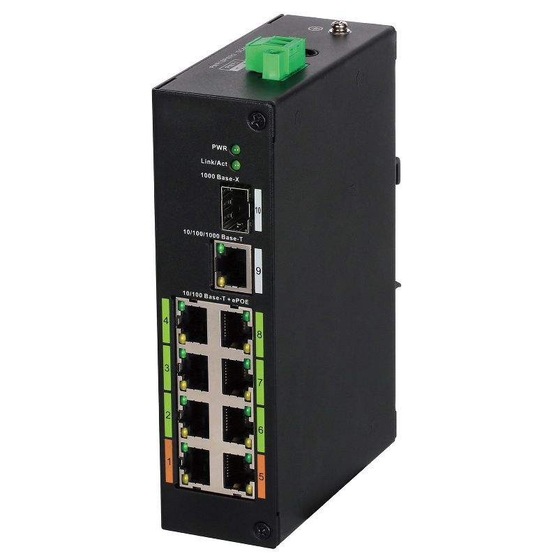 Lorex AEX8 Conmutador ePoE de 8 puertos, AEX8, Negro