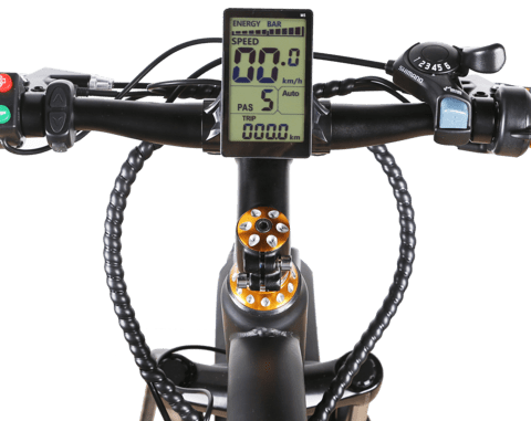 GlareWheel EB-X10 26" Fat Tire Electric Mountain Bicycle - Black
