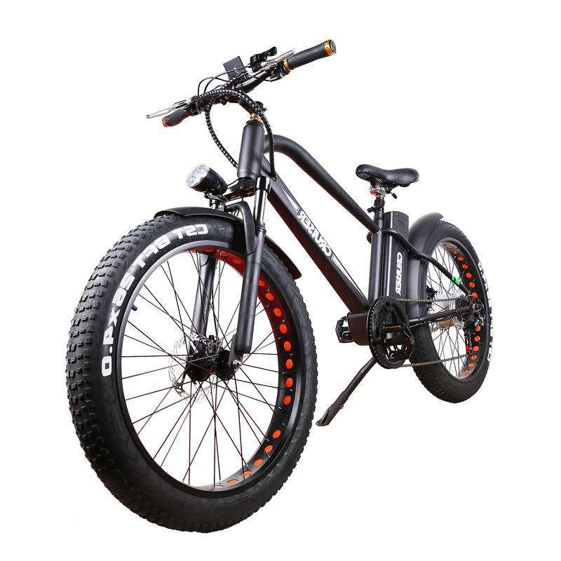 GlareWheel EB-X10 26" Fat Tire Electric Mountain Bicycle - Black