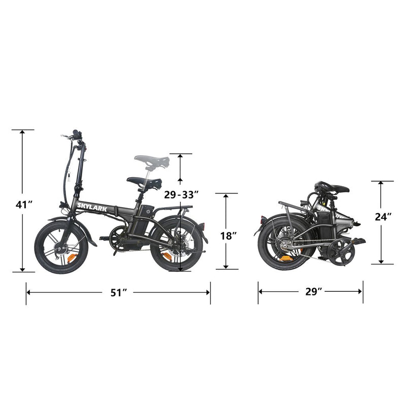 GlareWheel EB-X6 Foldable Electric Bike Urban Fashion