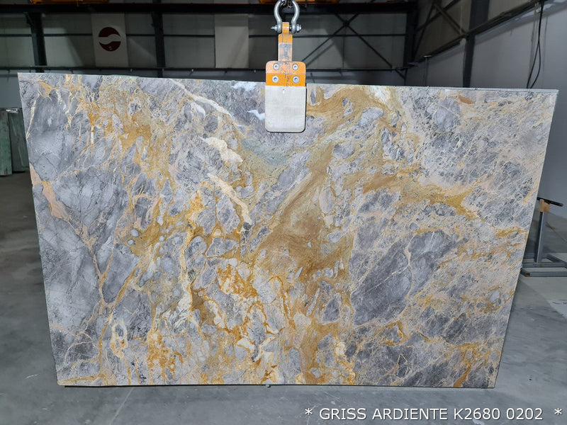 Gris Ardiente Gray Bookmatching Marble Slabs Polished - Full Truckload