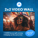 Controlador de videowall Full HD 2x2 con extracción de audio y RS-232 (HD-22VW)