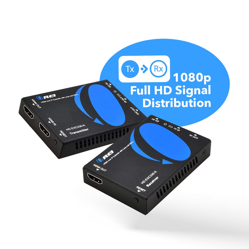 Extensor HDMI sobre IP Full HD 1080P hasta 100 m (Cable CAT5e/6 con IR) (HD-EXM330-K)