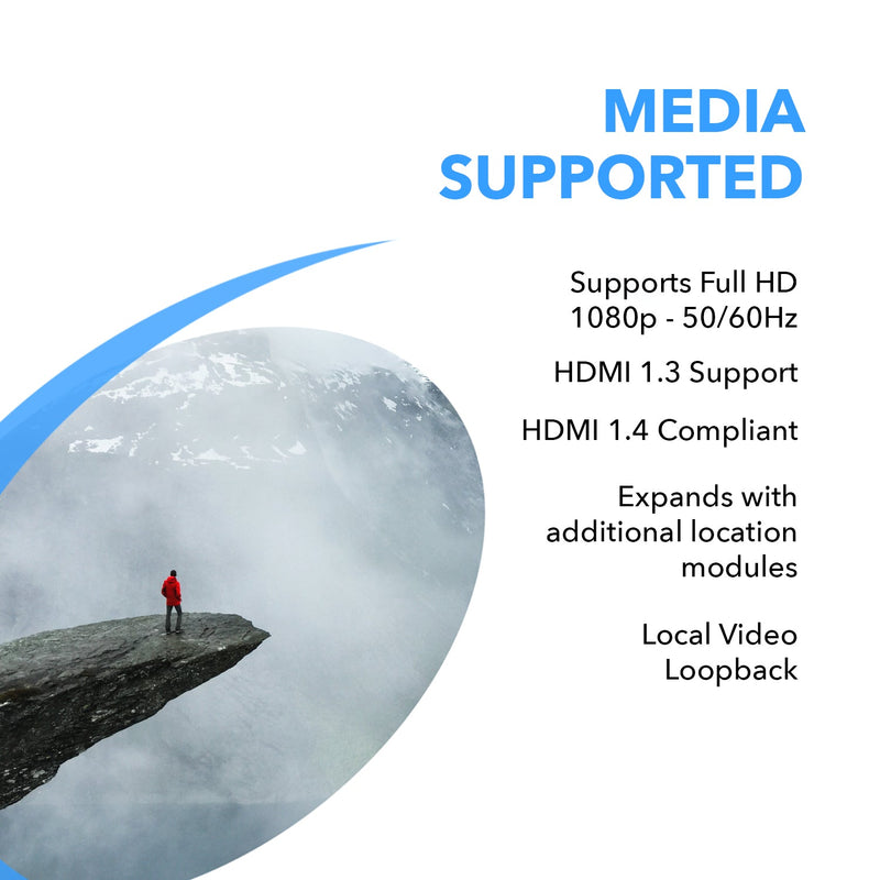 Extensor HDMI sobre IP Full HD 1080P hasta 100 m (Cable CAT5e/6 con IR) (HD-EXM330-K)