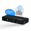 Extractor de audio dual HDMI eARC 4K a 60 Hz con puerto óptico y conector de 3,5 mm, ancho de banda de 18 Gbps (HDA-931) 