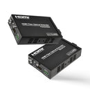 Extensor HDMI 4K Balun sobre cable de fibra óptica hasta 1 km (3300 pies), compatible con IR, RS-232 (HDS-FO-K)