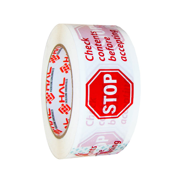 Heavy Duty Printed Packing Tape - STOP