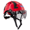 Type 2 Class C Safety Vented Helmet with Eye Visor Shield