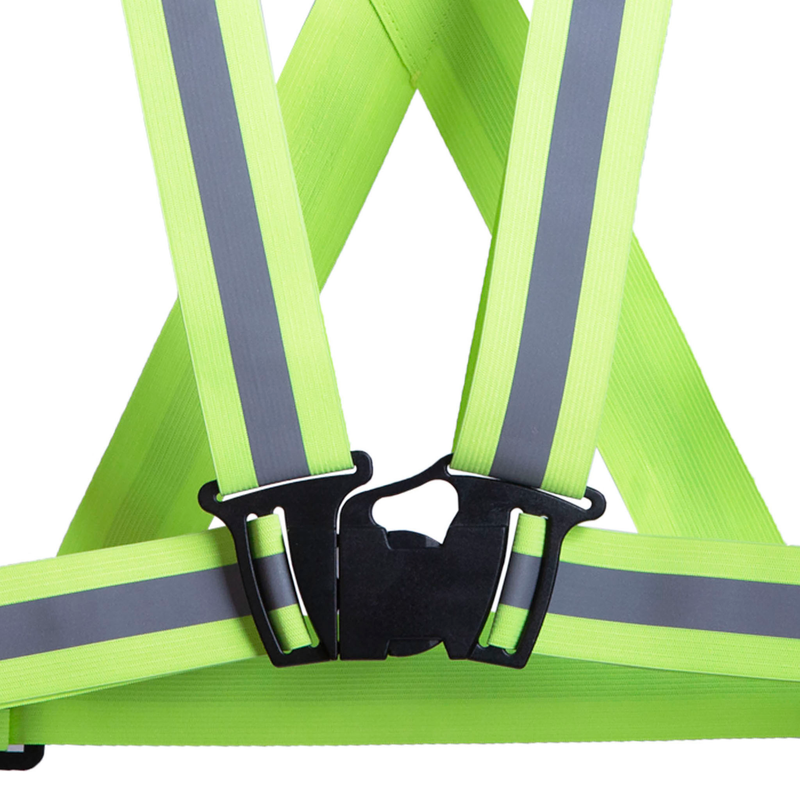 Hi-Vis Adjustable Safety Suspenders with Reflective Strips