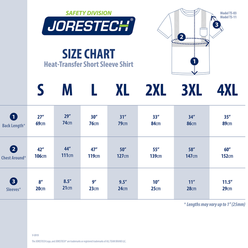 Hi-Vis Heat Transfer Reflective Safety Pocket Shirt