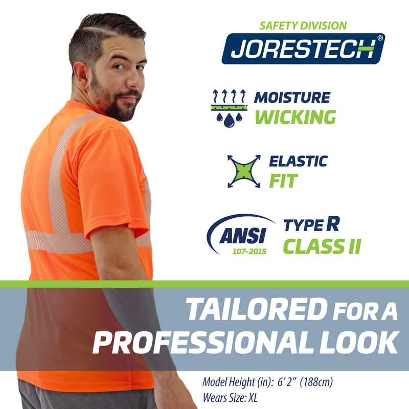 Hi-Vis Heat Transfer Reflective Safety Pocket Shirt