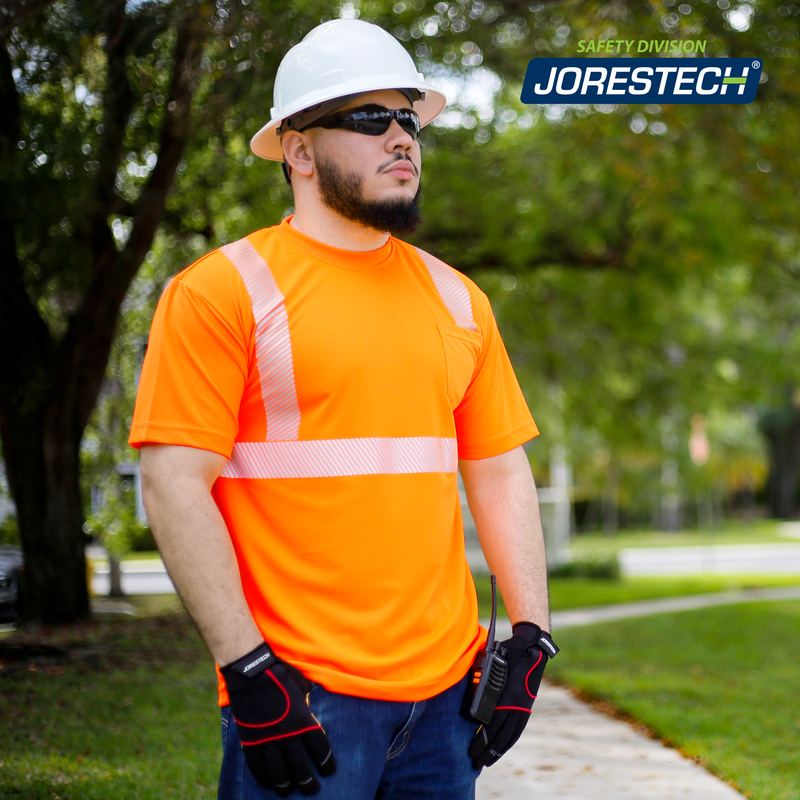 Hi-Vis Heat Transfer Reflective Safety Pocket Shirt