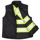 Hi-Vis X-Back Reversible Insulated Safety Vest with Reflective Strips
