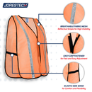 Hi-Vis Mesh Safety Vest with 1” Reflective Strip