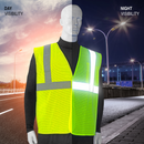 Hi-Vis Mesh Safety Vest with 2” Reflective Strips and Pocket