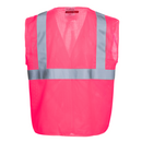 Hi-Vis Mesh Safety Vest with 2" Reflective Strips and Pocket - PinkFit Collection