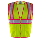 Hi Vis Mesh Safety Vest with Pink Contrasting Strips and Reflective Tapes - PinkFit Collection