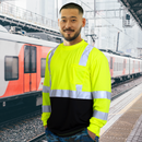 Hi-Vis Reflective Dirt-Concealing Safety Long Sleeve Shirt