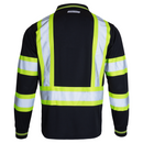 Hi-Vis Reflective Two-Tone Safety Long Sleeve Polo Shirt