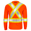 Hi-Vis X-Back Reflective Two-Tone Safety Long Sleeve Shirt