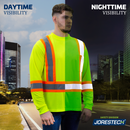 Hi-Vis X-Back Reflective Two-Tone Safety Long Sleeve Shirt