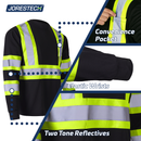 Hi-Vis Reflective Two-Tone Long Sleeve Safety Shirt