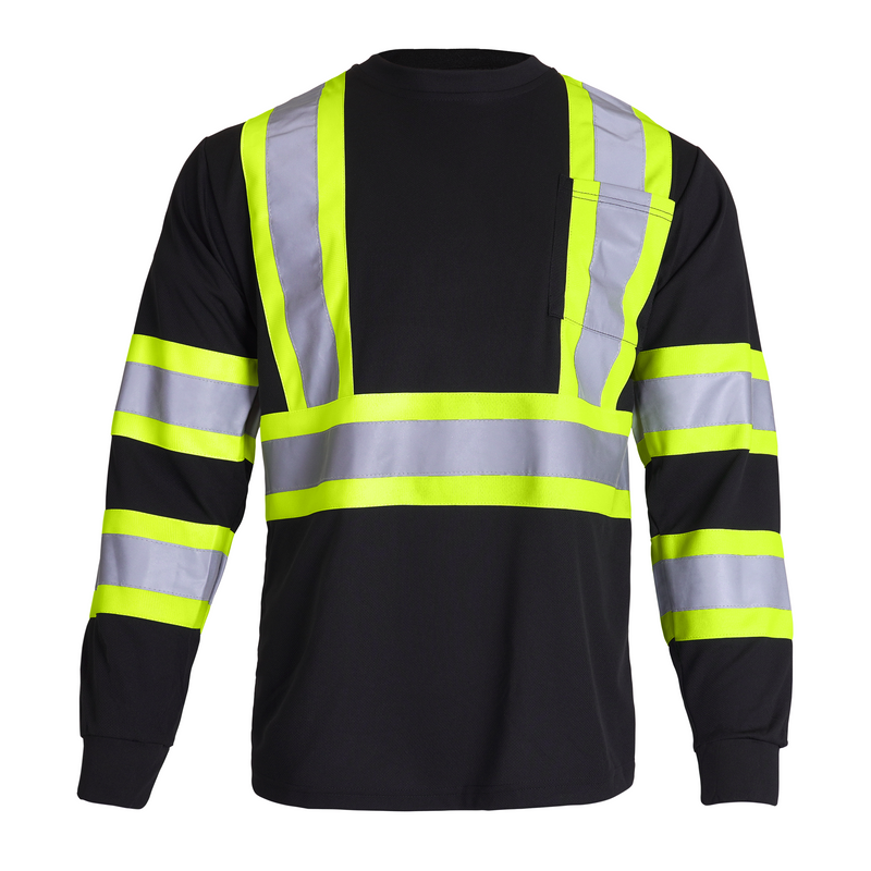 Hi-Vis Reflective Two-Tone Long Sleeve Safety Shirt