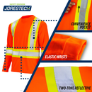 Hi-Vis Reflective Two-Tone Long Sleeve Safety Shirt