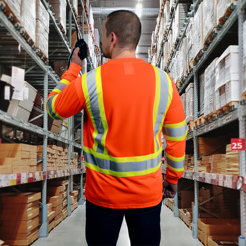 Hi-Vis Reflective Two-Tone Long Sleeve Safety Shirt