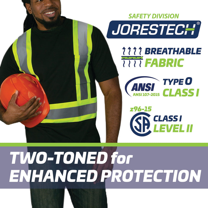 Hi-Vis X-Back Reflective Two-Tone Safety Pocket Shirt