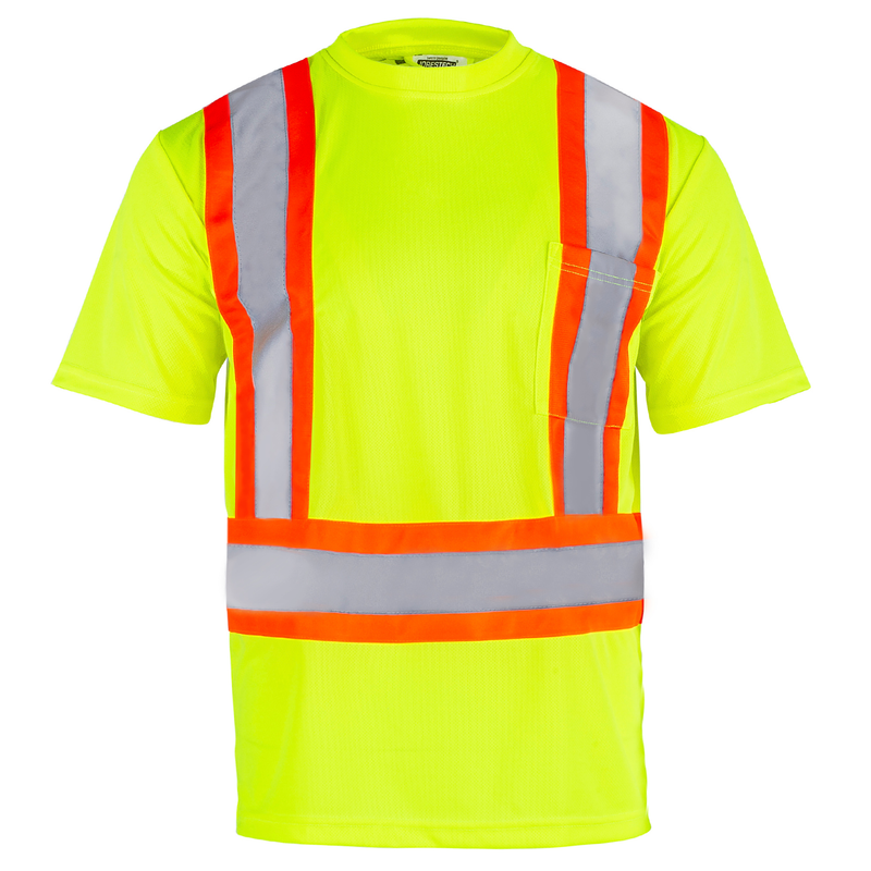 Hi-Vis X-Back Reflective Two-Tone Safety Pocket Shirt