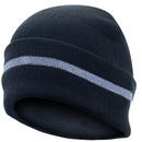 Hi-Vis Safety Beanie with Reflective Stripe