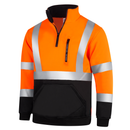 Hi-Vis Safety Sweater with Reflective Stripes