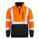 Hi-Vis Safety Sweater with Reflective Stripes