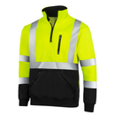 Hi-Vis Safety Sweater with Reflective Stripes