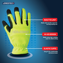 Hi-Vis Touchscreen Safety Work Gloves