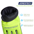 Hi-Vis Touchscreen Safety Work Gloves with Fleece Lining