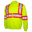 Hi-Vis X-Back Two Tone Safety Hooded Sweatshirt with Reflective Stripes