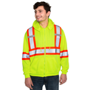 Hi-Vis X-Back Two Tone Safety Hooded Sweatshirt with Reflective Stripes