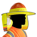 Hi-Vis Two-Tone Sun Shield for Full Brim Hard Hats