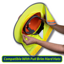 Hi-Vis Two-Tone Sun Shield for Full Brim Hard Hats