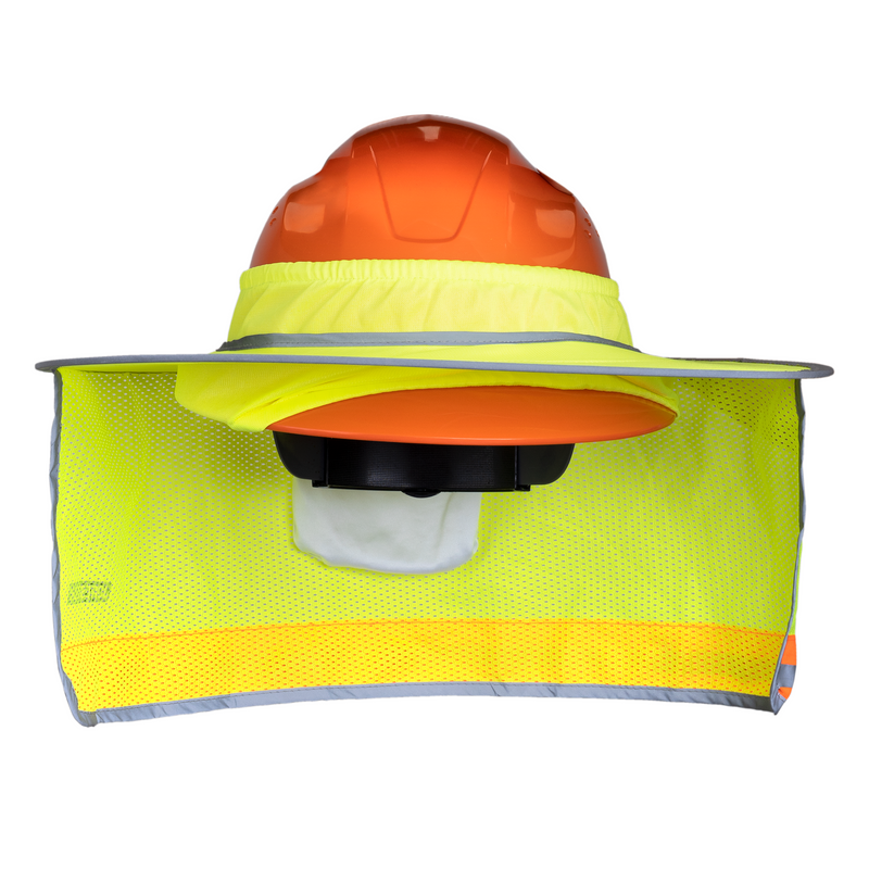 Hi-Vis Two-Tone Sun Shield for Full Brim Hard Hats