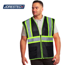 Hi-Vis Two Toned Mesh Safety Vest with 2” Reflective Strips and Pockets