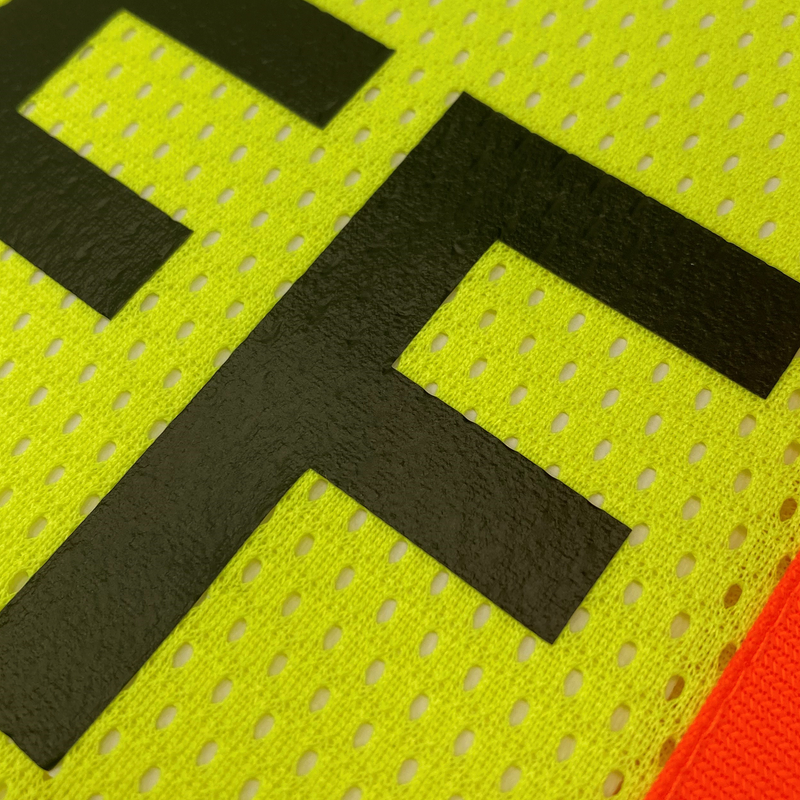 Pre-Printed Hi-Vis Two Toned Mesh Lime Safety Vest