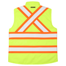 Hi-Vis X-Back Reversible Insulated Safety Vest with Reflective Strips