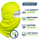 Hi-Vis Yellow Balaclava Mask - Pack of 2