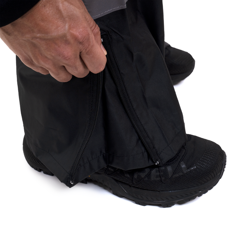Hi-Vis Yellow/Black Rain Pants with Reflective Strips