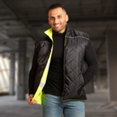Hi-Vis Yellow/Black Reversible Insulated Safety Vest with Reflective Strips