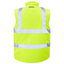 Hi-Vis Yellow/Black Reversible Insulated Safety Vest with Reflective Strips